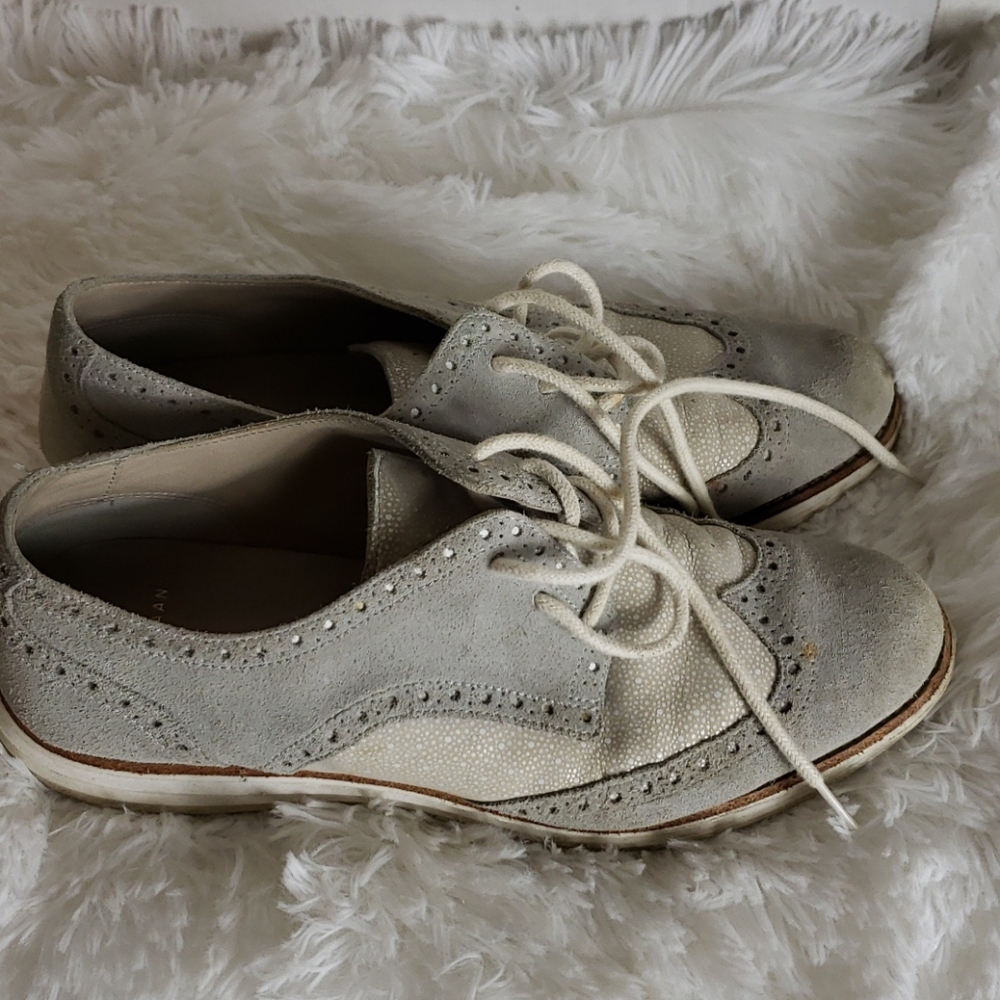 Cole Haan Oxford suede shoes.